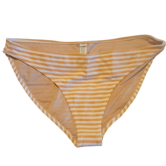 Old Navy Orange and White Striped Bikini Bottom Size 2X NWT - Picture 1 of 3